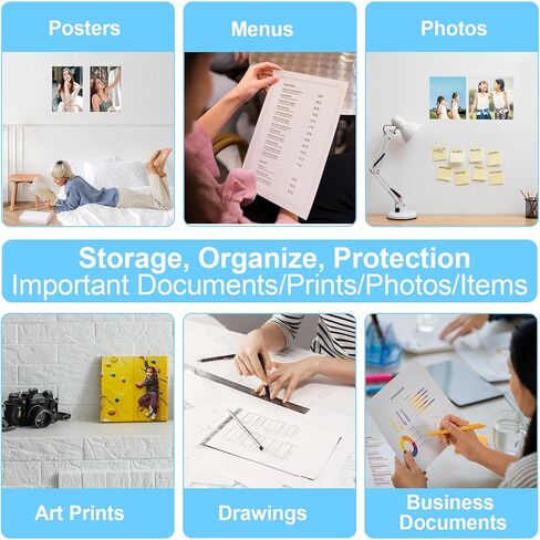 24 Pack Hard Plastic Sheet Protectors, 8.5 x 11 Inch Poster Protector & Document Protectors, Magazine Protector Sleeves for Photos, Prints, Menus, Document Sleeves 8.5 x 11 in Kuwait