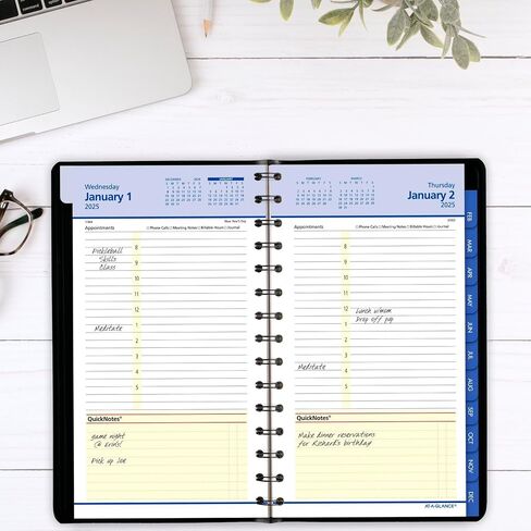 AT-A-GLANCE 2026 Appointment Book Planner, Daily & Monthly, 5" x 8", Small, QuickNotes, Black (76040526) in Saudi Arabia