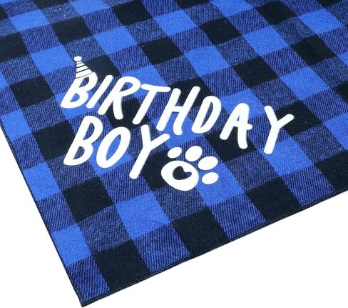 لوازم حفلة عيد ميلاد الحيوانات الأليفة ، عيد ميلاد الحيوانات الأليفة باندانا قبعة بوتي رقم للقطط الكلاب الكبيرة ، الحجم العالمي ، الأزرق in Kuwait