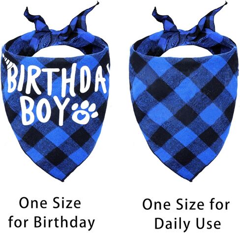 لوازم حفلة عيد ميلاد الحيوانات الأليفة ، عيد ميلاد الحيوانات الأليفة باندانا قبعة بوتي رقم للقطط الكلاب الكبيرة ، الحجم العالمي ، الأزرق in Kuwait