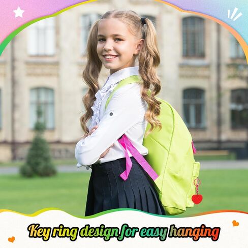 6 Pcs Sensory Fidget Keychain Toys for Kids Adults, Textured Stress Ball Keychain for Calming Anxiety Relief Items, Sensory Fidget for Back to School Classroom Prize Kids Gifts Toys in Saudi Arabia