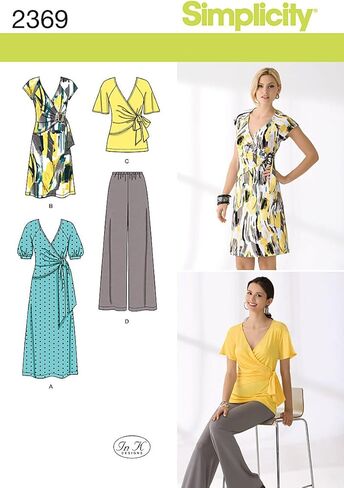 نمط الخياطة البساطة 2369 فستان وفصل ، K5 (8-10-12-14-14) in Kuwait