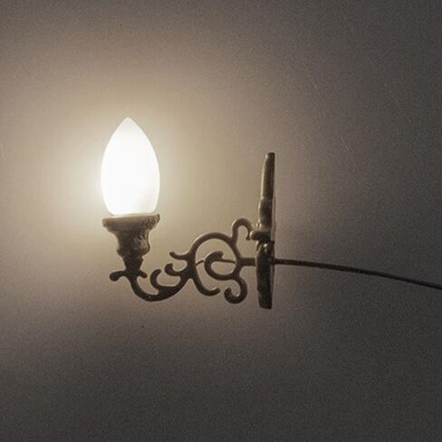 4pcs Dollhouse Wall Light Miniatures Battery Wall Lights Miniature Stuff Lamppost Model Dollhouse LED Light Miniature Wall Lamp Miniature Decor Simulation Wall Lamp Mini Lights Abs in Saudi Arabia