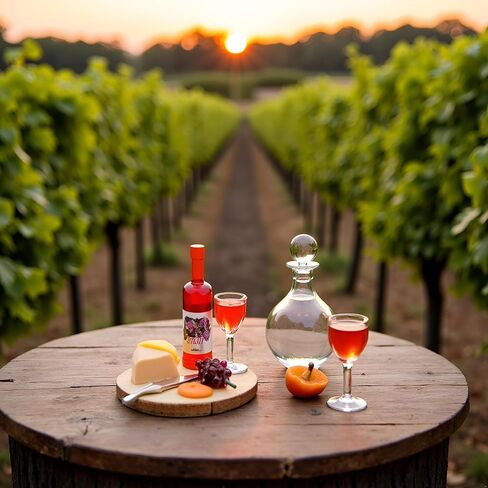 1 Set 1:12 Scale Miniature Wine Cheese and Board Set Minis Dollhouses Kitchen Dining Room Food Accessories Model Pastries Toy, DIY Micro Scene Decor in Saudi Arabia
