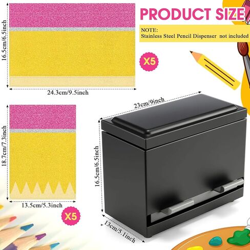 5 PCS قلم رصاص موزع طقم طقم القصاصة الفن ملصق تغطية كاملة لأقلام DIY Pency Holder Pender Distroom Stainless Straw Straw Dispenser ، Suggers Classroom Supplies in Saudi Arabia