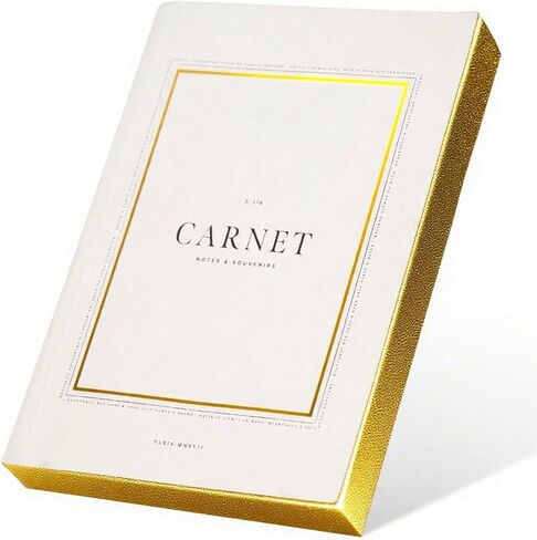 Ruled Notebook with golden edge A5 Hardcover Notebook with 120Gsm Thick Pages 5.8 * 8.3 Inches Gold journal Notebook for Women Girls Writing&Diary in Saudi Arabia