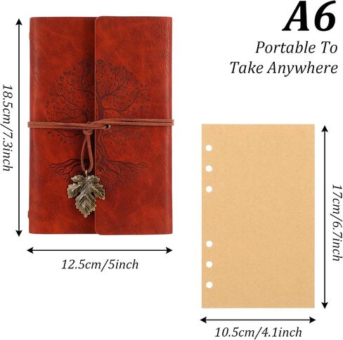 Limbeuuu 5 PCS Journal Notebook Travel Travel Divillable Diary Diary Leather Leather Write Journal Travel Business Work Hompres Born in Saudi Arabia