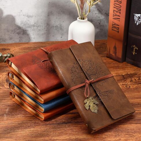 Limbeuuu 5 PCS Journal Notebook Travel Travel Divillable Diary Diary Leather Leather Write Journal Travel Business Work Hompres Born in Saudi Arabia