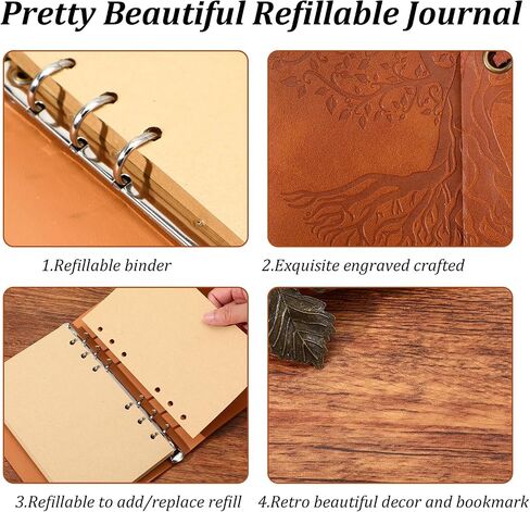 Limbeuuu 5 PCS Journal Notebook Travel Travel Divillable Diary Diary Leather Leather Write Journal Travel Business Work Hompres Born in Saudi Arabia