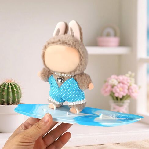 3pcs 17cm Doll Swimsuit Set ، الزي الصيفي تشمل ملابس السباحة لؤلؤة لؤلؤة ركوب الأمواج اللطيف والزي الرائع مجموعة الصيف لم يتم تضمينها (الأزرق) in Saudi Arabia