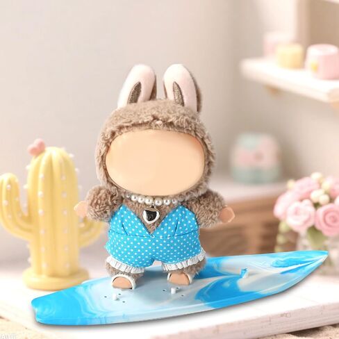 3pcs 17cm Doll Swimsuit Set ، الزي الصيفي تشمل ملابس السباحة لؤلؤة لؤلؤة ركوب الأمواج اللطيف والزي الرائع مجموعة الصيف لم يتم تضمينها (الأزرق) in Saudi Arabia