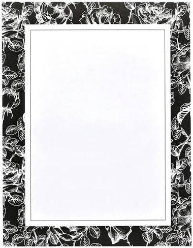 Show-Offs Black Border Printer Paper Elegant Floral - 40 Sheet, 24653 in Saudi Arabia