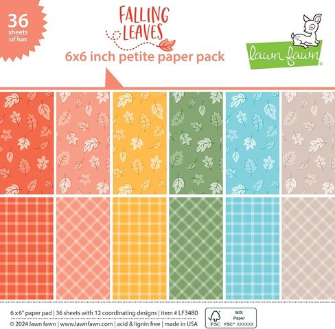 Lawn Fawn-falling leaves petite paper pack 6 x 6 in Saudi Arabia