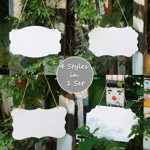 Leafcraft 8 Pack 10inch تسامي باب شماعات الباب علامة مستطيل الفراغات الألومنيوم جانب الجدار المعدني القابل للطباعة زخرفة معلقة للحرارة ، حرفة DIY ، ديكور لوحة مخصصة (4 MIX Style) in Kuwait