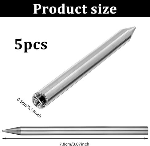 5Pcs Stainless Steel FID 550 Paracord Needles Paracord Lacing Needle Tools Paracords Needles for Leather Lacing Weaving Stiching Outdoor Smoothing Tool,78mm, Silver in Saudi Arabia