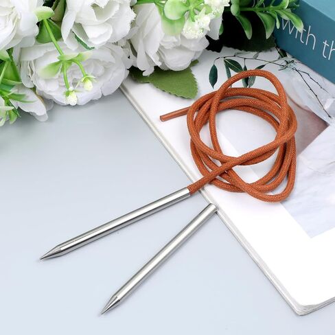 5Pcs Stainless Steel FID 550 Paracord Needles Paracord Lacing Needle Tools Paracords Needles for Leather Lacing Weaving Stiching Outdoor Smoothing Tool,78mm, Silver in Saudi Arabia