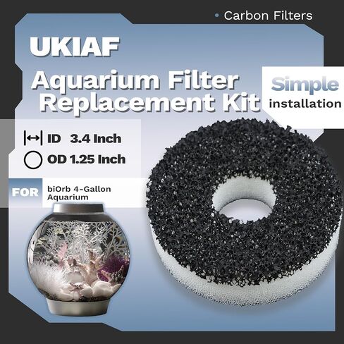 طقم استبدال مرشح Aquarium 10 Foam 10 حلقات كربونية مع 10 أحجار جوية لأحواض السمك Biorb إكسسوارات خدمة الاستبدال الوسائط المتوافقة in Saudi Arabia
