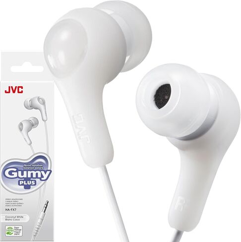 JVC Gumy in Ear Earbud Headphones with Paper Package, Powerful Sound, Comfortable and Secure Fit, Silicone Ear Pieces S/M/L - HAFX7BN (Black) in Saudi Arabia