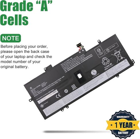 JIAZIJIA L20M4P71 SB10T83216 5B10W13973 استبدال بطارية الكمبيوتر المحمول لينوفو ثينك باد X1 الكربون 9th 10th 11th Gen X1 Yoga 6th 7th Gen Series L20C4P71 SB10T83217 L20D4P71 L20L4P71 15.44V 57Wh in Saudi Arabia