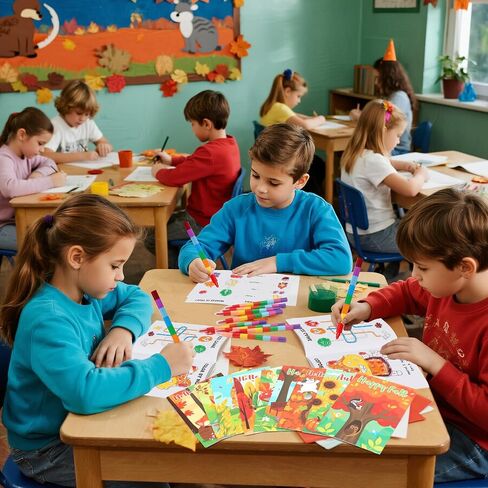 Benlouis 12 Fall Mini Activity Books with 12 تلوين للأطفال من عمر 4-8-16 خريف الحفلات. in Kuwait
