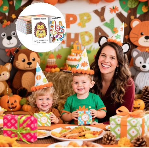 Benlouis 12 Fall Mini Activity Books with 12 تلوين للأطفال من عمر 4-8-16 خريف الحفلات. in Kuwait