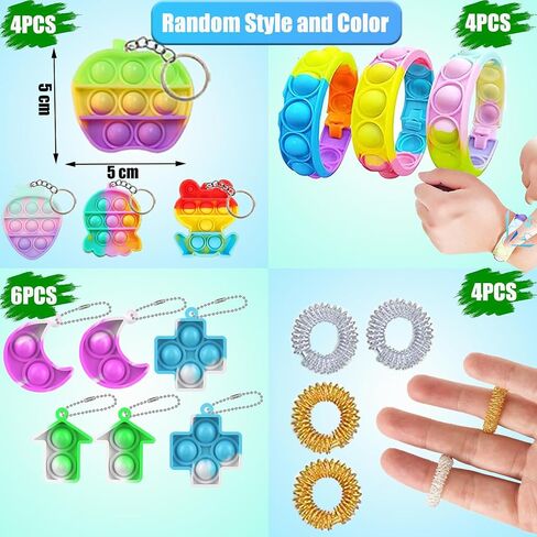 118 Pcs Fidget Toys for Kids, Stress Sensory Toys Pack Party Favors Kids Anxiety Autism ADHD, Treasure Box Classroom Prizes, Pinata Fillers Goodie Bags Stuffers Gift Bag in Saudi Arabia