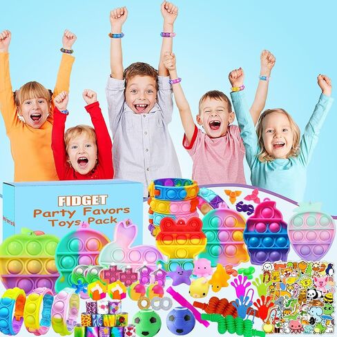118 Pcs Fidget Toys for Kids, Stress Sensory Toys Pack Party Favors Kids Anxiety Autism ADHD, Treasure Box Classroom Prizes, Pinata Fillers Goodie Bags Stuffers Gift Bag in Saudi Arabia
