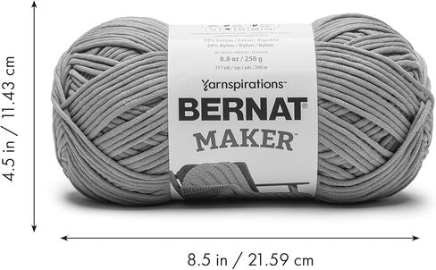 Bernat Maker Splash Yarn - 2 حزمة من 250 جم / 8.8 أوقية - 75 ٪ من القطن 25 ٪ من النايلون - #5 ضخمة - 279m / 305yard in Saudi Arabia