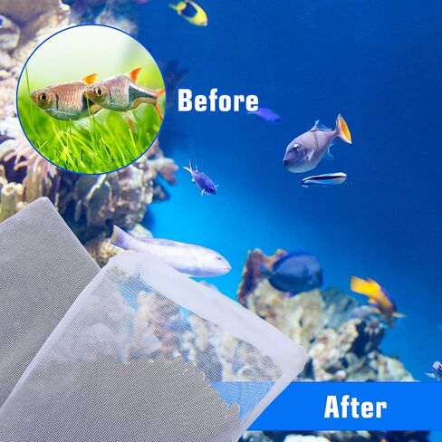 15PCS Large Aquarium Filter Media Bag, 7" × 5" Fine Media Filter Bag Reusable Mesh Bags with Plastic Zipper, Nylon Filters Medias Bags for Fish Tank in Kuwait