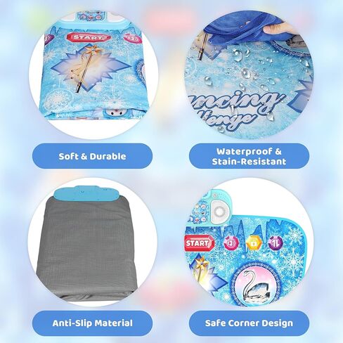 ألعاب رقص حصيرة - ألعاب 8 نقاط متجمدة للفتيات من لوحة الرقص الإلكترونية مع 5 أوضاع للألعاب ، لمسة أطفال حساسة ، هدية عيد الميلاد وتهدئة عيد ميلاد 3 4 5 6 7 8 9 10+ سنوات الفتيات (الأرجواني) in Kuwait