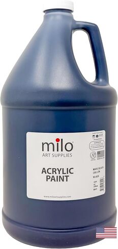 milo Titanium White Acrylic Paint | 128 oz (1 Gallon) Supply | AP Certified Non-Toxic, Made in USA | Essential Bulk Art Paint for Classroom, Studio, & All Artists in Kuwait
