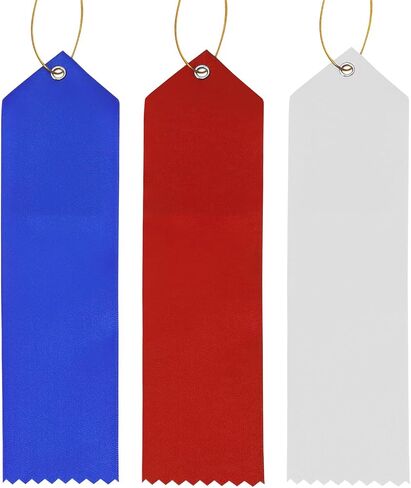 شرائط الفائز الفارغ الفارغ بنتا أنجيل 12PCS DIY Place Ribboy Medal Ribbon مع بطاقة حدث وحبل للتحديات المدرسية مسابقة الأحداث الرياضية (White) in Kuwait