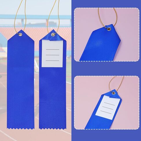 شرائط الفائز الفارغ الفارغ بنتا أنجيل 12PCS DIY Place Ribboy Medal Ribbon مع بطاقة حدث وحبل للتحديات المدرسية مسابقة الأحداث الرياضية (White) in Kuwait