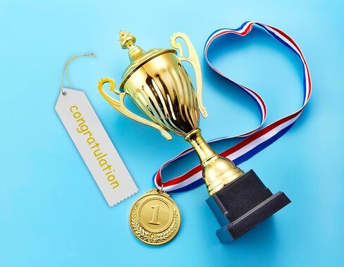 شرائط الفائز الفارغ الفارغ بنتا أنجيل 12PCS DIY Place Ribboy Medal Ribbon مع بطاقة حدث وحبل للتحديات المدرسية مسابقة الأحداث الرياضية (White) in Kuwait