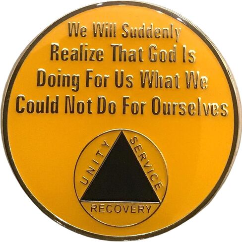 38 Year AA, Alcoholics Anonymous- The Sunset Beach Medallion - Creative Multicolored Enamel, Bling, Recovery Chip, Token, Coin in Saudi Arabia