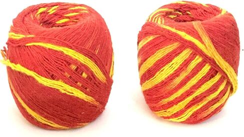 Pooja Kalawa, Sacred Moli, Religious Cotton Thread, Pooja Dhaaga, Wrist Roll, Laccha, Pure Raksha Sutra, Rakhi, Organic Mouli Dhaga for Pujan, Havan, Worship, Diwali (Pack of 2) in Saudi Arabia