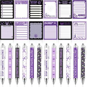 48 يضع العنف المنزلي الوعي ملاحظات لزجة الأرجواني التوعية الشريط الأرجواني بالهدايا الهدايا الشجاعة in Kuwait