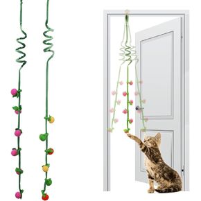 شنقا لعبة Cat Catnip Ball Toys 3 PCs مع جرس ، وقطط قطط تفاعلي قابلة للسحب من ألعاب القطة الداخلية المطاردة المطاردة التحفيز البدني in Kuwait