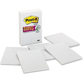 Post-it 660SSGRID Grid Notes, 4 x 6, White, 50-Sheet, 6/Pack in Saudi Arabia