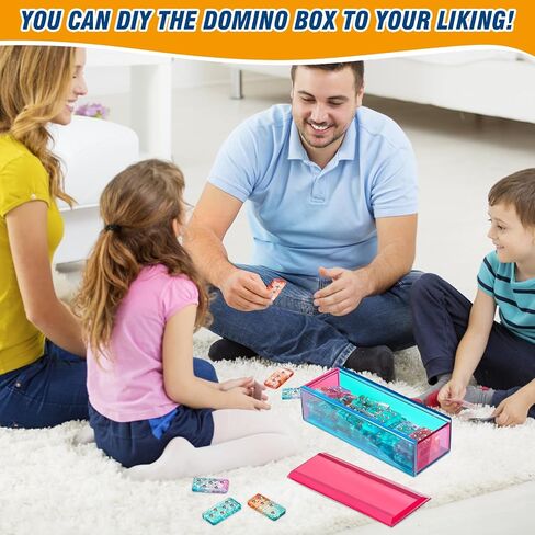 Dominoes Storage Box Resin Mold Silicone Epoxy Resin Mold Domino Molds Domino Box Jewelry Storage Case Epoxy Resins Casting for DIY Craft Tool Jewelry Home Decoration Dominos Game Silicone in Saudi Arabia
