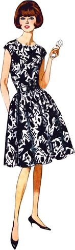 Simplicity SS3153U5 Vintage 1960's Misses' One Piece Jiffy Dress Sewing Pattern Packet, Design Code S3153, Sizes 16-18-20-22-24 in Saudi Arabia