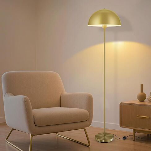 Modern Mushroom Floor Lamps for Living Room 66Inch, Tall Industrial Floor Lamp, Black Metal Standing Lamp with Dome Shade, Mid Century Loft Corner Reading Lamp for Bedroom Office Nursery Room, NO BULB in Saudi Arabia