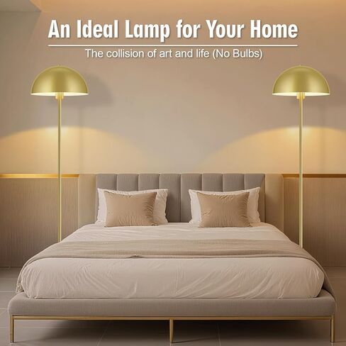 Modern Mushroom Floor Lamps for Living Room 66Inch, Tall Industrial Floor Lamp, Black Metal Standing Lamp with Dome Shade, Mid Century Loft Corner Reading Lamp for Bedroom Office Nursery Room, NO BULB in Saudi Arabia