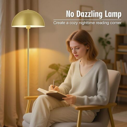 Modern Mushroom Floor Lamps for Living Room 66Inch, Tall Industrial Floor Lamp, Black Metal Standing Lamp with Dome Shade, Mid Century Loft Corner Reading Lamp for Bedroom Office Nursery Room, NO BULB in Saudi Arabia