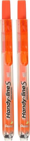 Pentel Handy-Line S Retractable and Refillable Highlighter, Chisel Tip, Orange Ink, Box of 12 (SXS15-F) in Saudi Arabia