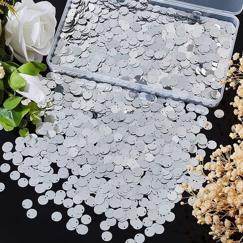 DICOSMETIC 2880Pcs Flat Round Sequins for Crafts 10.5mm PVC Round Paillettes Gold Large Sequin Paillettes Craft Loose Sequins for DIY Sewing Embroidery Earrings Crafts in Saudi Arabia