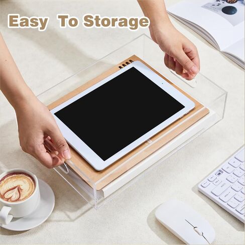 4 Pack Desk Drawer Organizer Set 3 Size Clear Acrylic Drawer Organizer Trays and Storage Dividers Office Accessories for Pen Makeup Silverware Office Bathroom in Saudi Arabia