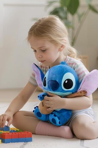 MINISO Disney Lilo & Stitch Plush Toys - 12" Stuffed Animal Huggable Music Festival Standing Collection Soft and Cute Plushies Gift for Girls Boys and Disney Fans in Saudi Arabia