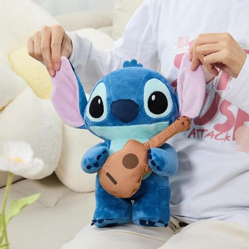 MINISO Disney Lilo & Stitch Plush Toys - 12" Stuffed Animal Huggable Music Festival Standing Collection Soft and Cute Plushies Gift for Girls Boys and Disney Fans in Saudi Arabia