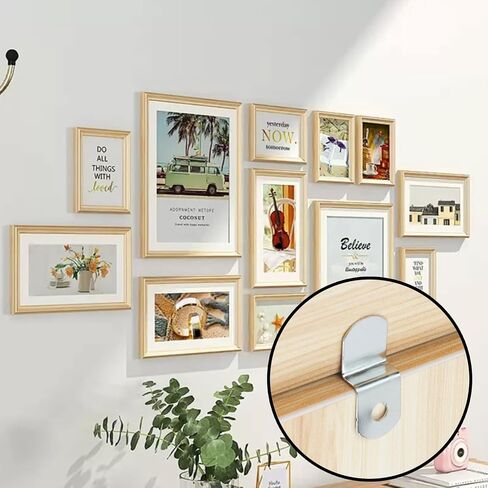 T tulead Black Offset Canvas Clips Iron Canvas Z Clips Offset Mounting Canvas Z Clips for Picture تأطير 100 ٪ مع البراغي in Saudi Arabia